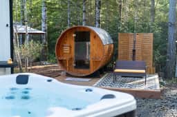 Sauna and Hot Tub | Spacious Deck | Private Acres - Image 3